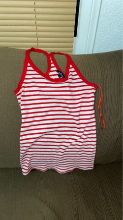 Red striped tank top