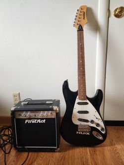 FIRSTACT ELECTRIC GHITAR WITH AMP WORK EXCELLENT
