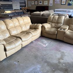 Leather Sofa Set 