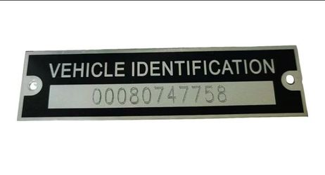Custom vin plates replacement