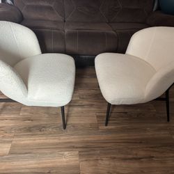 DUOMAY Modern Accent Chair, Sherpa Upholstered