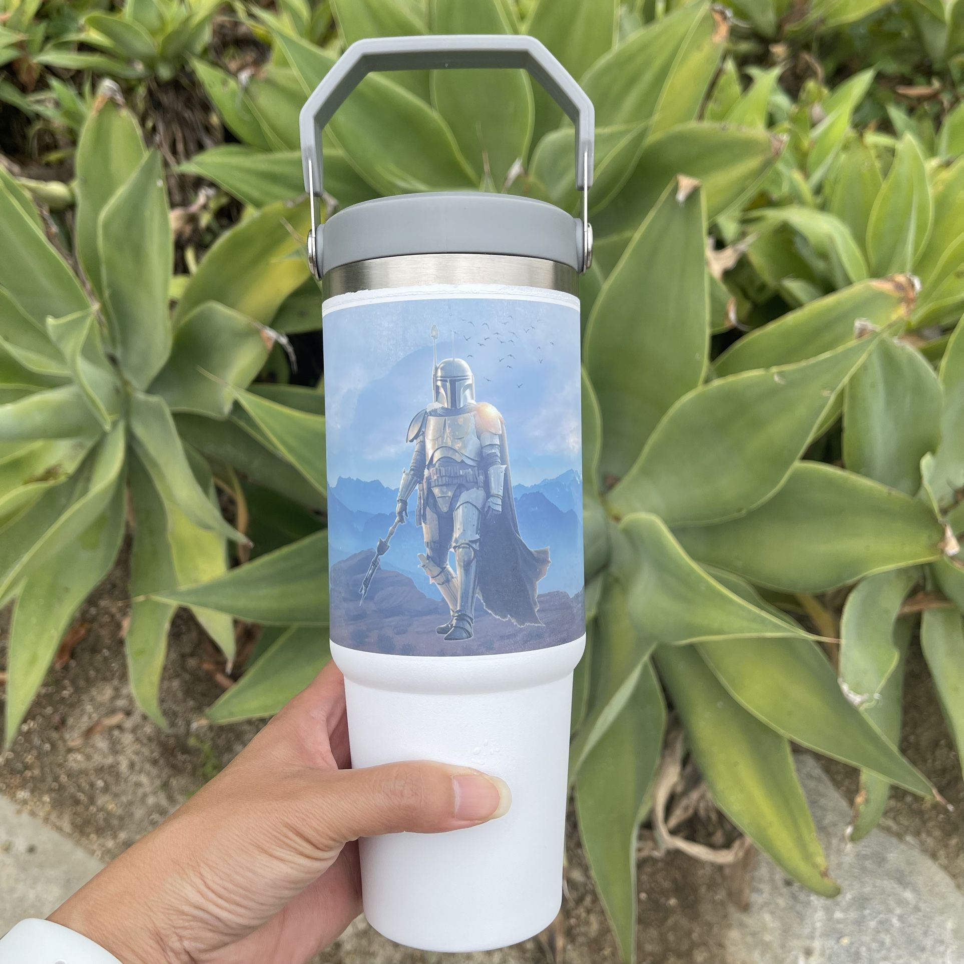 Star Wars™ The Mandalorian™ Water Bottle with 14 Count Single Sips Custom  Gift