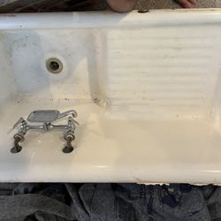 Mid-century Vintage Cast-iron Sink