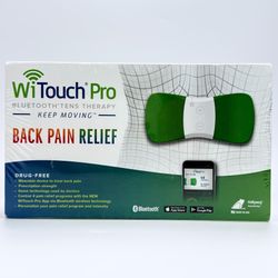 WiTouch Pro Bluetooth TENS Unit Wireless Lower Back Pain Relief Device W/Gel Pad