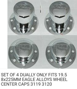 Eagle dually alloy center caps 8 LUG/8 NEW