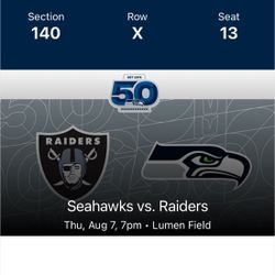 Seahawks Single Seat Pre And Regular Season