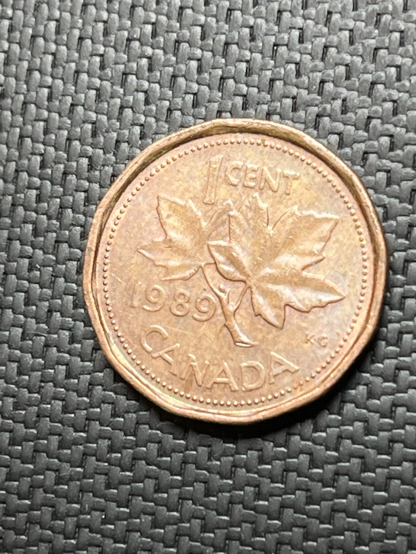 1989 Canadian Penny Coin