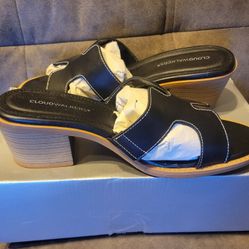CloudWalkers Sandals Sicily Black 10 Women's Size Heels