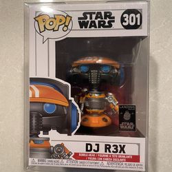 DJ R3X Funko Pop *MINT* Galaxy’s Edge Exclusive Droids Star Wars 301 with protector Jedi REX