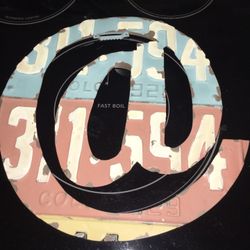 metal retro wall art the AT @ sign