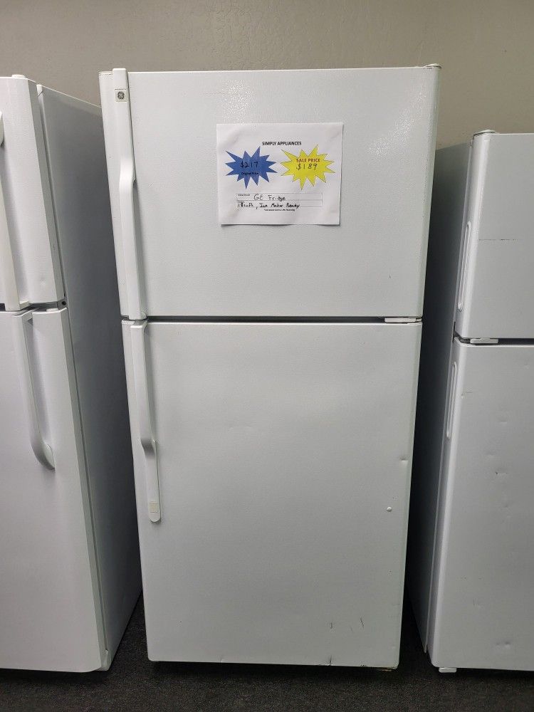 🧙‍♀️Wicked Good Sales! GE 18cuft Fridge-Warranty Included