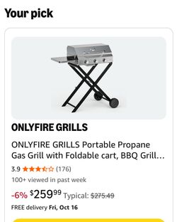 ONLYFIRE GRILLS Portable Propane