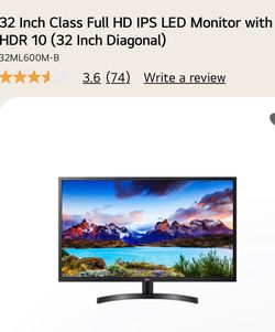 32 Inch Class Full HD IPS LED Monitor with HDR 10 (32 Inch Diagonal)