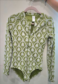 ​Target Kids Green Palm Tree Long Sleeve Rash Guard Swimsuit - 100% Brand New Without Tags (NWOT)