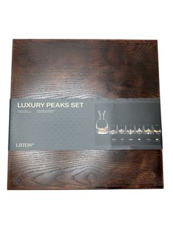 Liiton Luxury Peaks Decanter Set with Glasses - Original Box