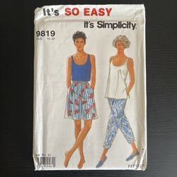Simplicity Sewing Pattern Size 10-20 Its So Easy 9819 Vintage 1990