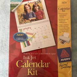 AVERY INKJET CALENDAR KIT #3278 (15 SHEETS) NEW IN PACKAGE (3 AVAILABLE)
