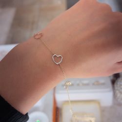 14k Heart Bracelet 
