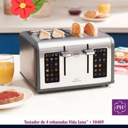 TOSTADOR DE 4 REBANADAS VIDA SANA PRINCESS HOUSE 🌷 ⚘️