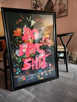 Large frame with poster