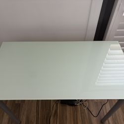 Simple Glass Top Desk