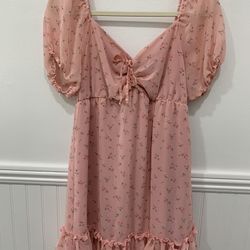Pink Sundress, Size Large 