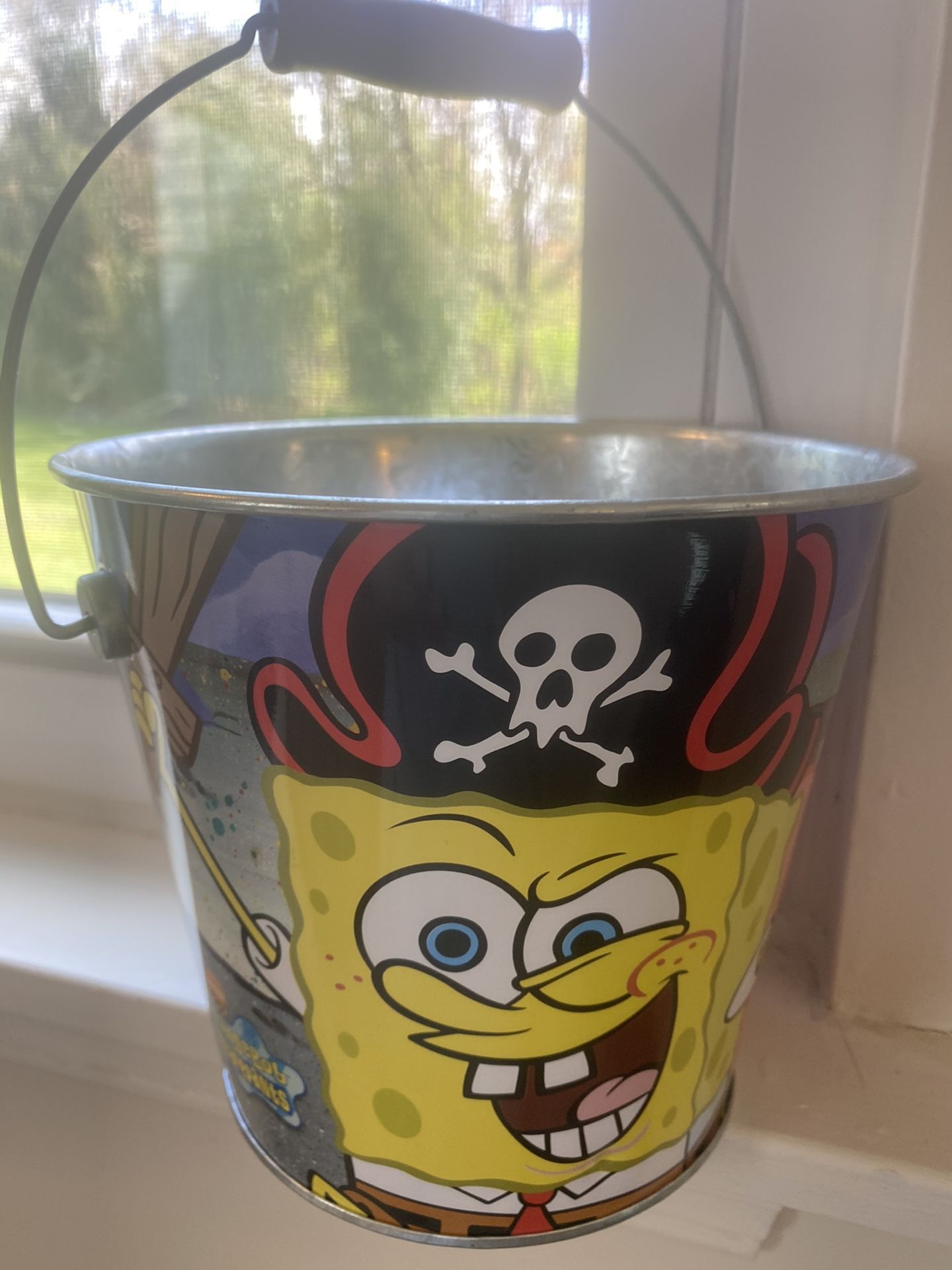 SpongeBob Galvanized Aluminum Pail-New