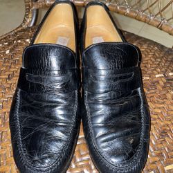 VINTAGE GUCCI BLACK LEATHER LOAFERS Size 9.5-10 EU 43 Men’s