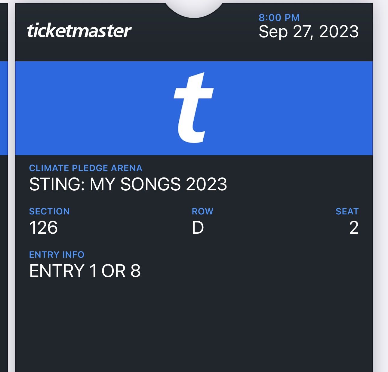 Sting - Concert Tickets