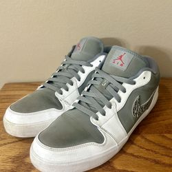 Nike Air Jordan 1 V.2 Low Leather (White/Cool Grey) - Size 12
