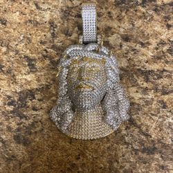 Mossanite Jesus Pendant 