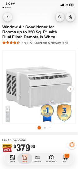 Midea 8000btu window U shape bedroom ac air conditioning