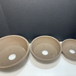 Bonsai Pots-Round Bonsai Planters($80 set of three pieces)