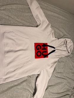 Hugo Boss White Box Logo Hoodie