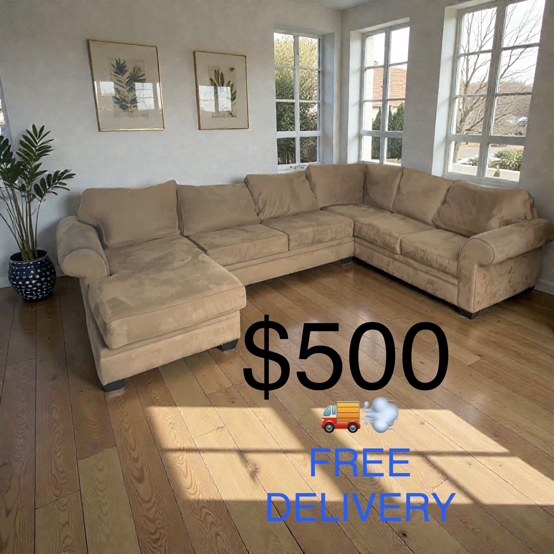 JONATHAN LOUIS 3- PIECE SECTIONAL w/ CHAISE (FREE DELIVERY)(CLIFTON HEIGHTS PA 19018)