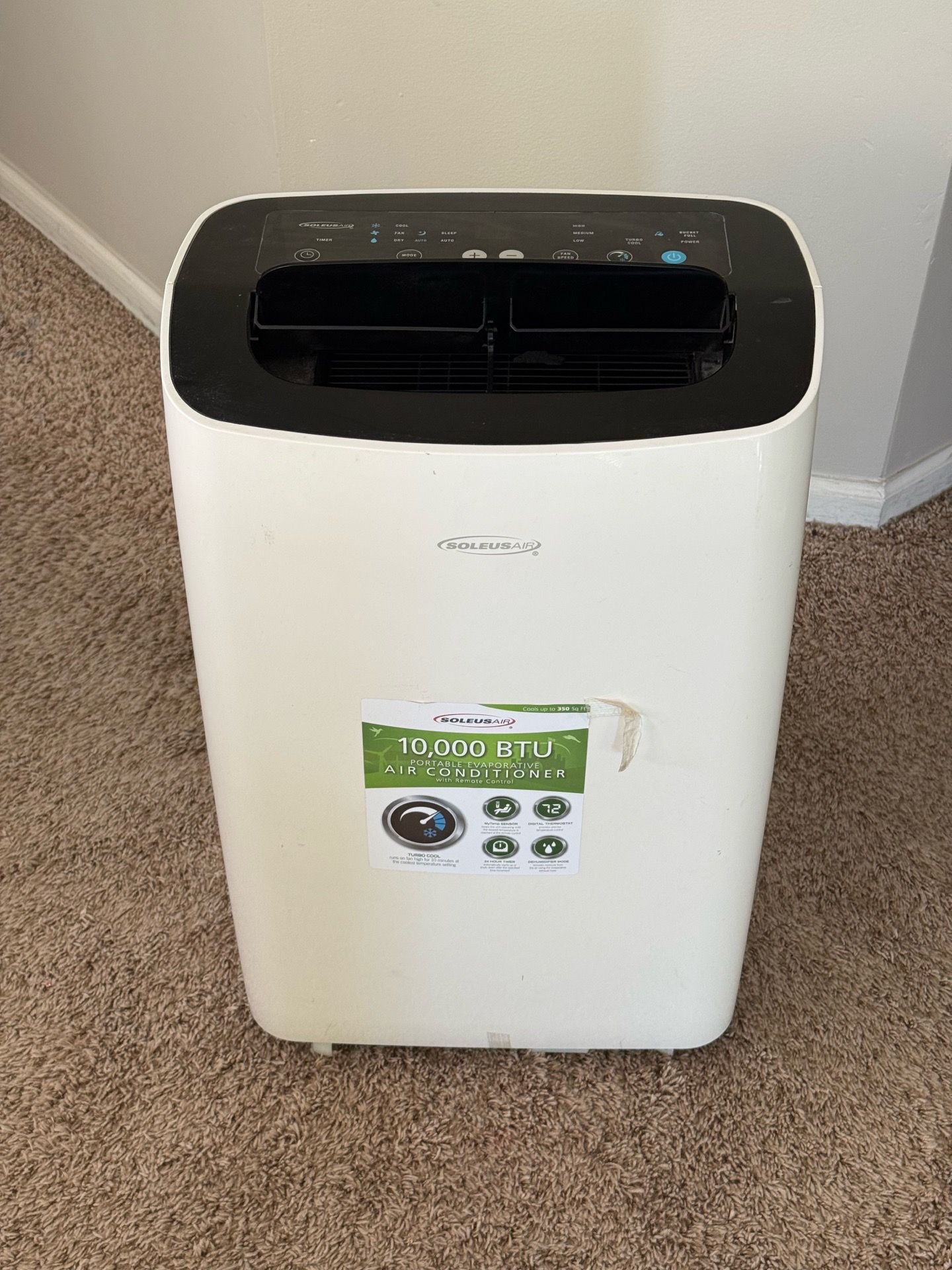 Soleus 10000 BTU Portable evaporative air conditioner with remote control PMX-10-01