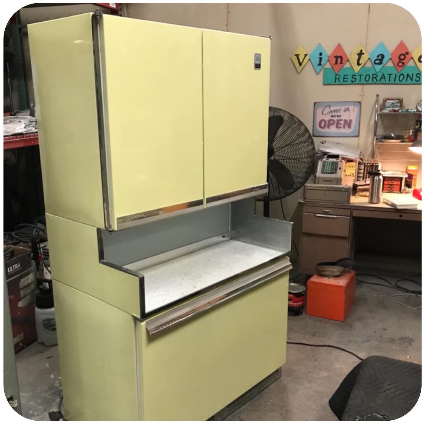 Vintage Midcentury Refrigerator 1965 Americana General Electric