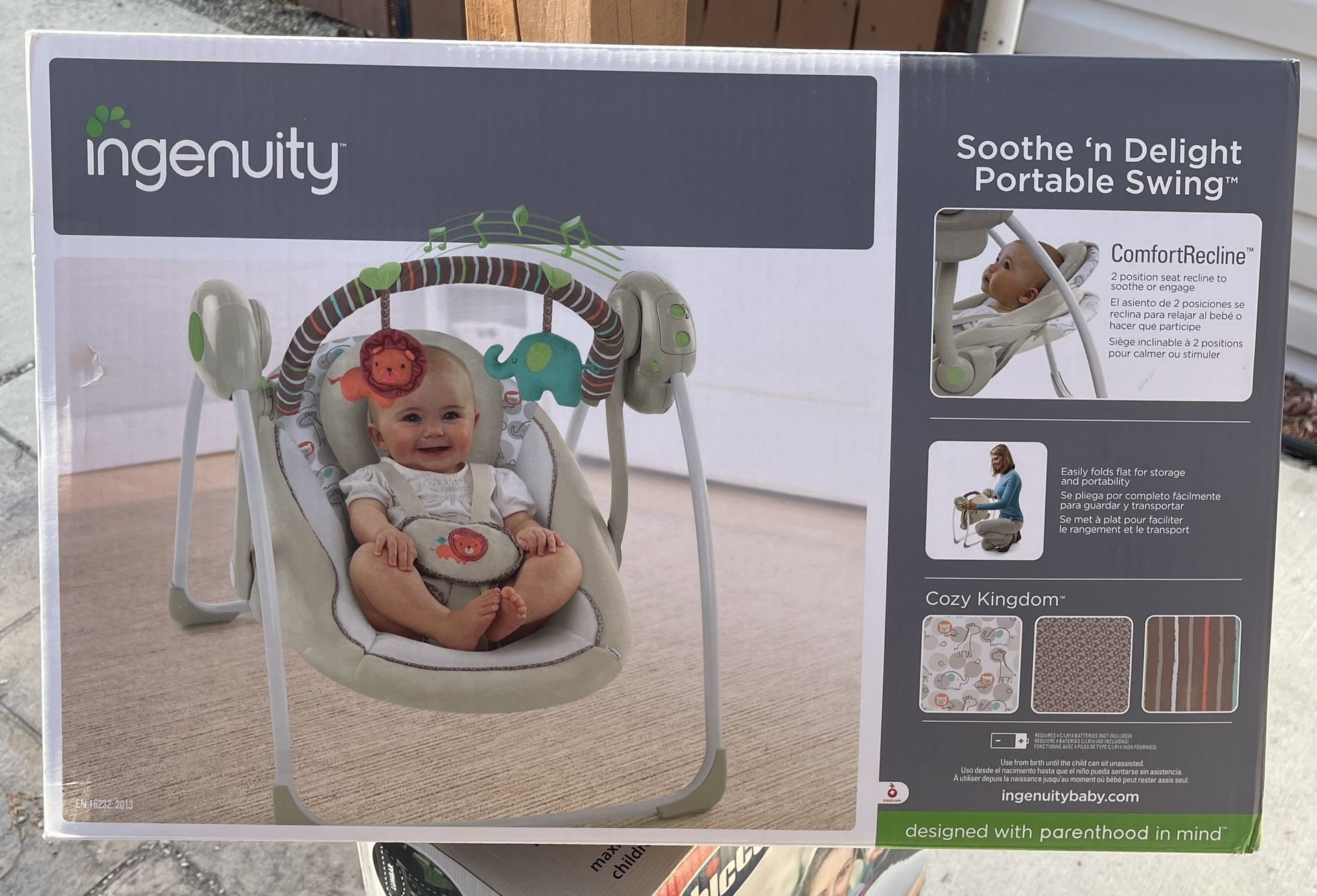 Ingenuity Soothe 'n Delight Portable Swing - Cozy Kingdom