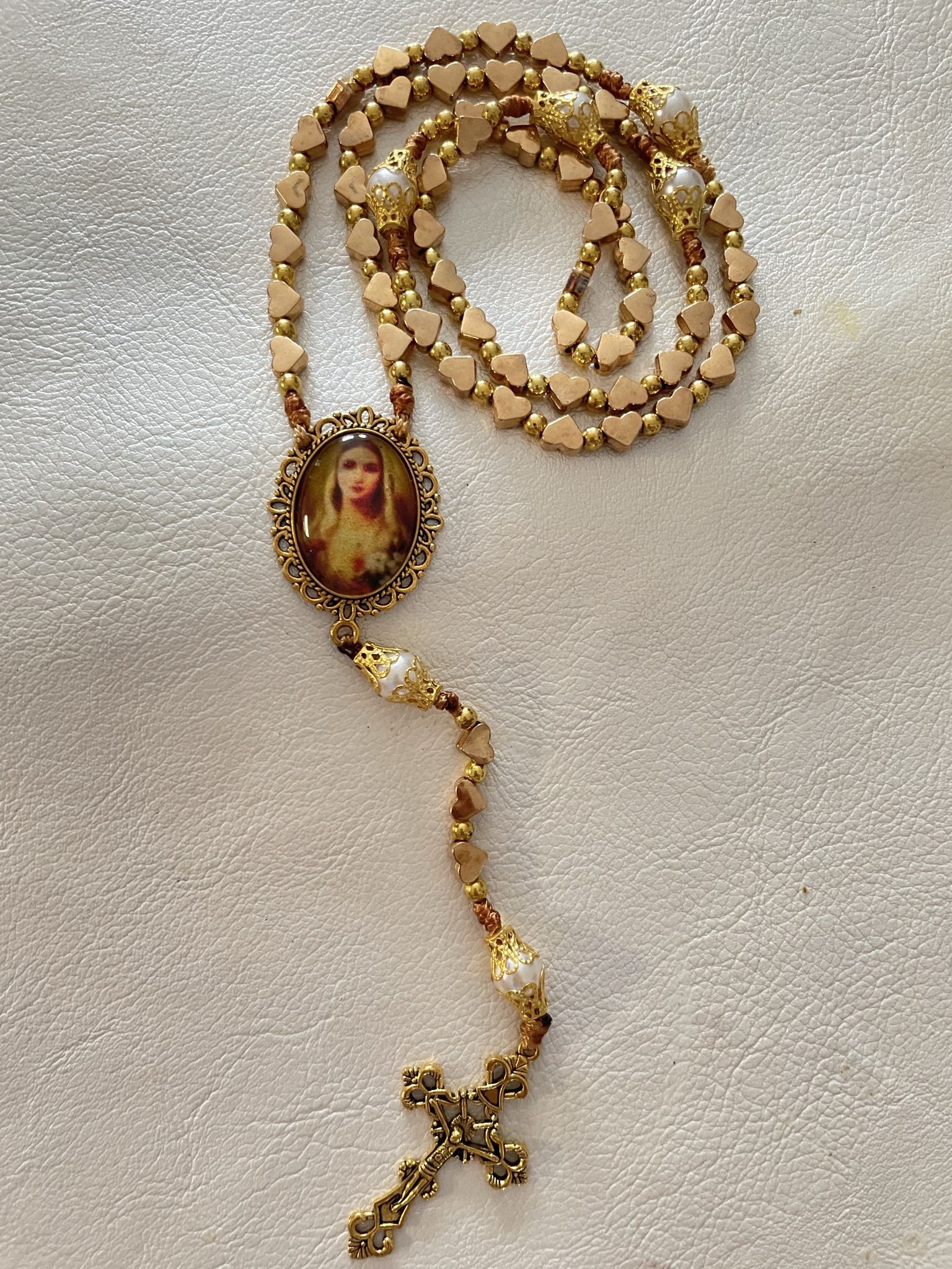 the Golden Touch|beautiful Corded Rosary
