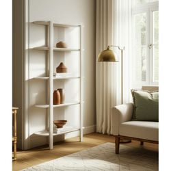 New Sagebrook Home Catalina 71” Fluted Wood Etagere – Set of 2 – Cream – $4,613 Retail – Delivery Available
