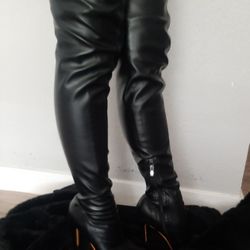 Thigh High Leather Boots