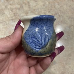 Ceramic Sake Shot Glass Earthy Colors  - 1$ 