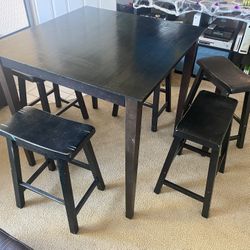 High Table And 4 Stools For Sale 