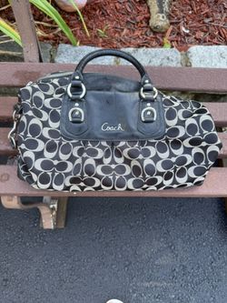 Large Black Signature Coach Bag 