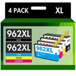 962XL Ink Cartridges Combo Pack: Replacement for HP Ink 962XL Black and 962 Color 962XL/962 OfficeJet Pro 9010 Series 9020 9015 9018 9025 9012 9014 90