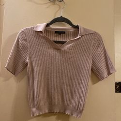 Tan Collard Crop Top