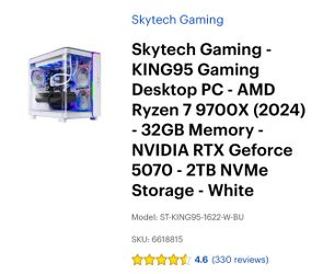 Like New Skytech KING95 Gaming PC | Ryzen 7 9700X | RTX 5070 | 32GB RAM | 2TB SSD