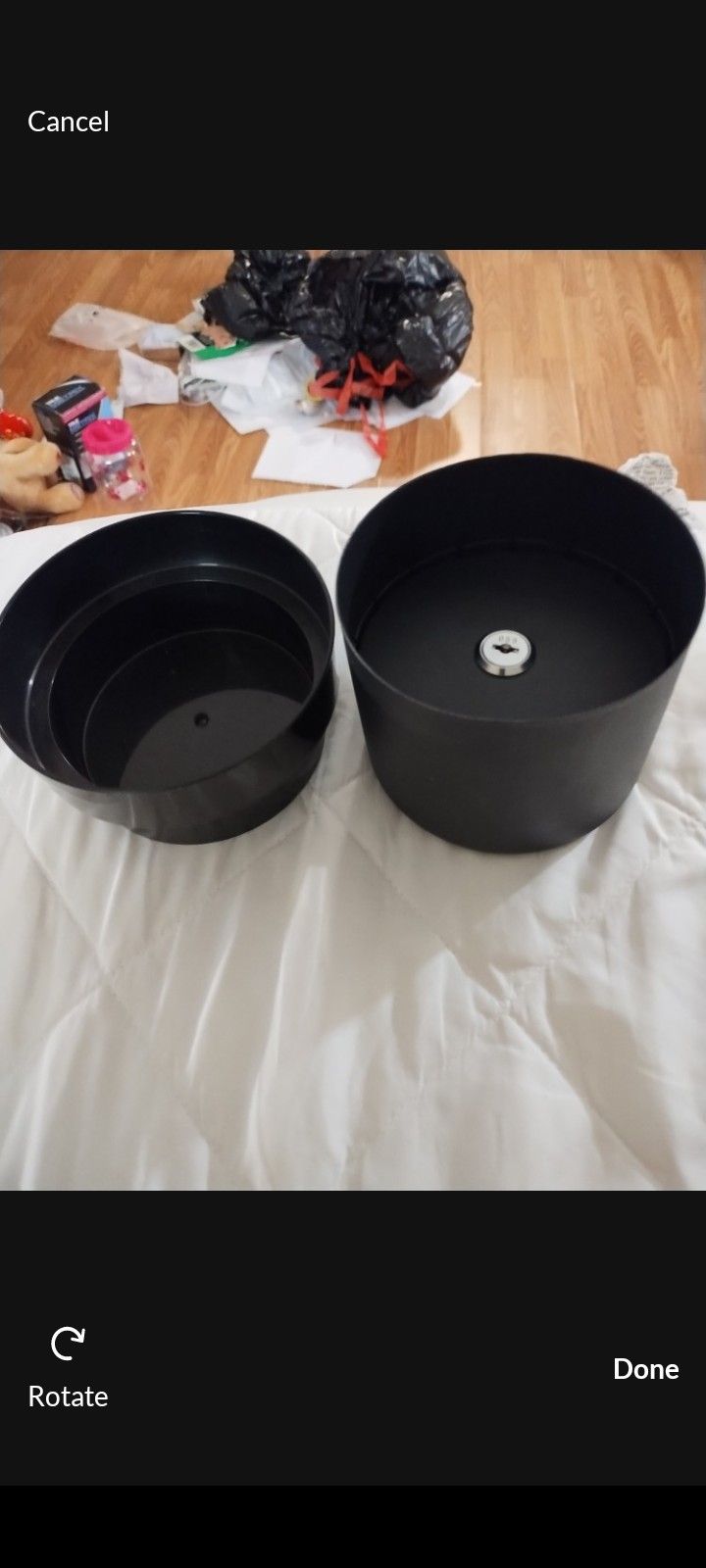 Black Flower Pot Safe