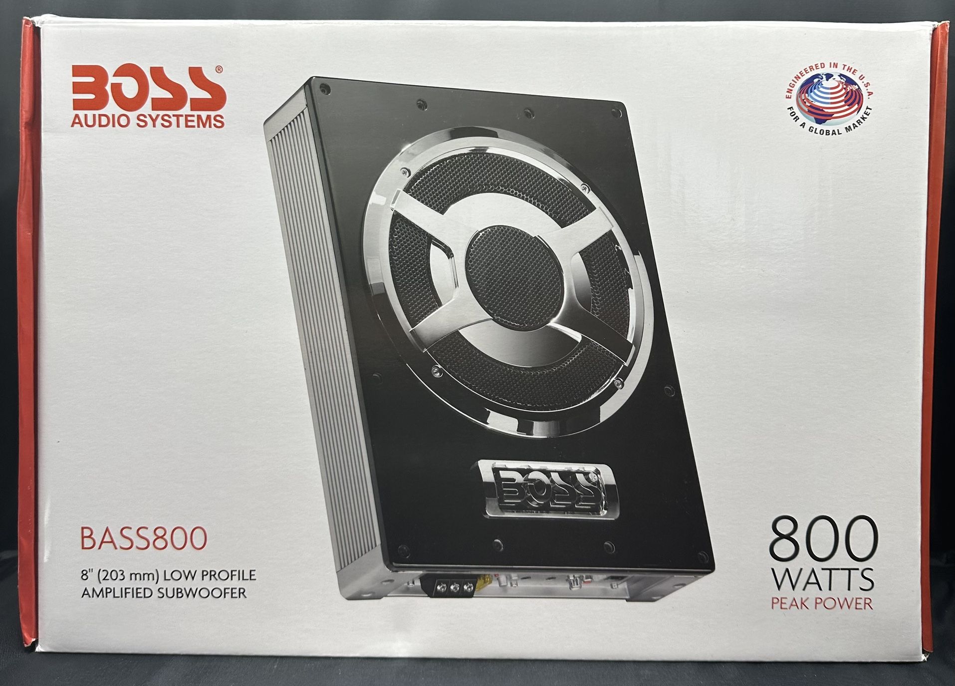 BOSS AUDIO SYSTEMS BASS800 8" 800 Watt Low Profile Amplified Subwoofer System with Remote