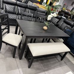 6pc Dining Set 🔥 Take It Home With Only $50 Down 